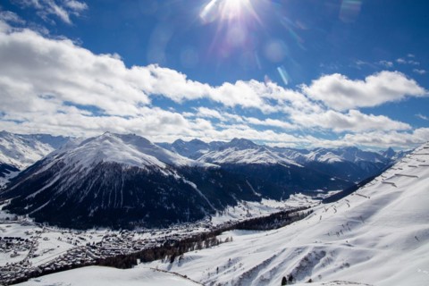 Davos from above, photographed from the Parsenn ski area