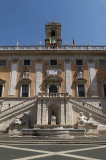Senatorial Palace, Palazzo Senatorio, on the Capitol, Capitoline Hill in Rome, City Hall of the
