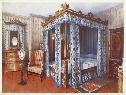 Furniture at the turn of the century 1900, A heppelwhite bedroom. (1910, 1911), A heppelwhite