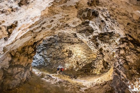 The Hohle Stein cave in the Swabian Alb. Ice age cave in the Achtal valley, site of important