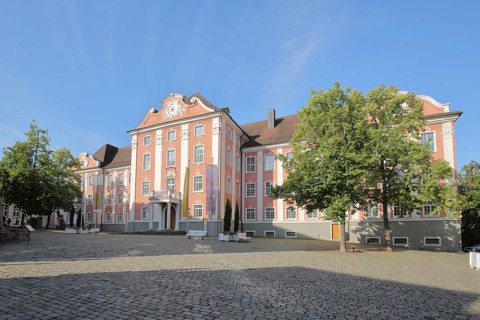 Baroque New Castle, Rococo, Castle Square, Meersburg, Obersee, Lake Constance, Lake Constance area,