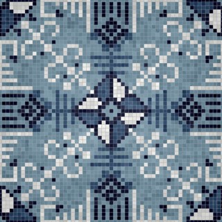 Mosaic tiles background, seamless vector pattern
