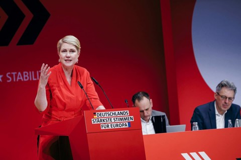 Manuela Schwesig, Minister-President of Mecklenburg-Western Pomerania, recorded at the European