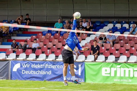 Fistball: TSV Pfungstadt against DSG UKJ Froschberg (IFA 2024 Fistball World Tour Finals Mannheim,