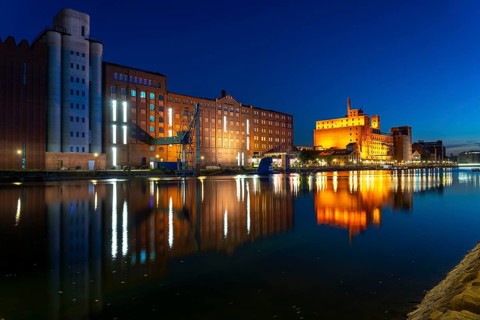 The Inner Harbour, Duisburg, North Rhine-Westphalia, Germany, Europe