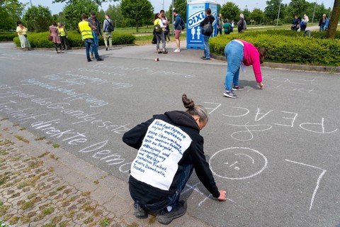 Demonstration against the restrictions in the Corona crisis, anti-vaccination, protest against