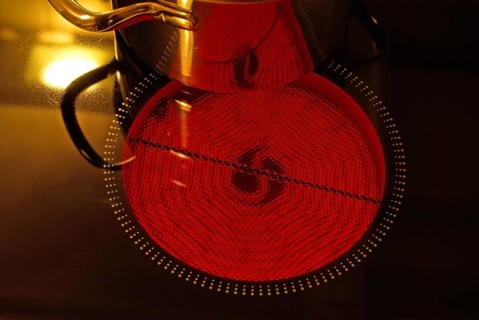 Ceramic hob, switched on, Hamburg, Hamburg, Federal Republic of Germany
