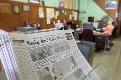 Rocky Ford, Colorado, The office of the Rocky Ford Daily Gazette, a small-town newspaper in