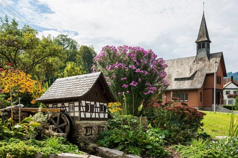 Historic mill, Mühlenweg, Ottenhöfen, Ortenau, Black Forest, Baden-Württemberg, Germany, Europe
