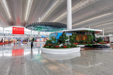 Terminal 2 of Guangzhou International Airport (CAN) in Guangzhou, China, Asia