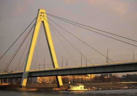 Architecture, Germany, Cologne, Bridge, Severinsbrücke, Rhine, Germany, Cologne, Bridge, Severins