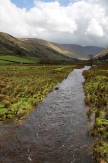 Howegrain Beck stream in Martindale valley, Lake District national park, Cumbria, England, UK