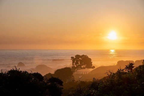 Sunset on the beach, Camps Bay Beach, near Cape Town, South Africa, Africa
