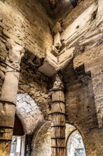 Roman remains inside the bell tower, San Giusto Cathedral, Colle di San Giusto, Trieste, harbour