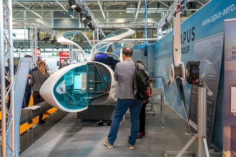 First day at the Hannover Messe 2022, industrial trade fair, after a 2-year corona break, prototype