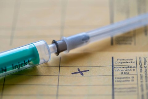 Vaccination booklet, vaccination against Haemophilus influenza type B (HiB), the most common