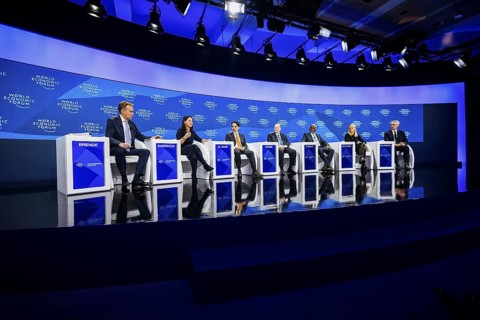Annalena Bärbock (Alliance 90/The Greens), Federal Foreign Minister, photographed during a panel