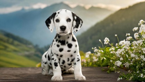 Pets, Dog, Dalmatian, Puppy, AI-generated, AI generated