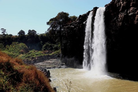 Ahamra region, the Blue Nile waterfall, in the highlands of Abyssinia, Blue Nile, Tis Issat