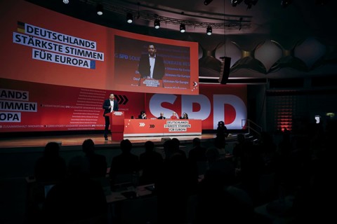 Lars Klingbeil, Federal Chairman of the SPD, recorded at the European Delegates' Conference of the