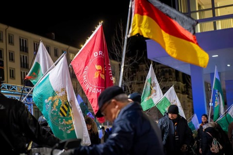 To mark 13 February and the destruction of Dresden in the Second World War, the small right-wing