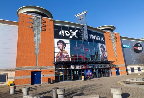CineWorld 4DX IMAX Multiplex cinema building, Cardinal Park, Ipswich, Suffolk, England, UK
