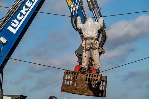 Beginning of the eviction of the Lützerath hamlet, camp of climate activists and squatters, at the