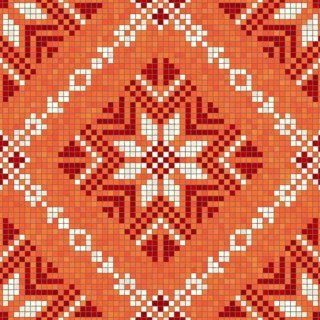 Mosaic tiles background, seamless vector pattern