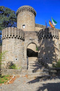 Historic castle Parador hotel, Jarandilla de la Vera, La Vera, Extremadura, Spain, Europe