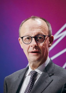 Friedrich Merz, Chairman of the CDU/CSU parliamentary group in the German Bundestag, recorded at
