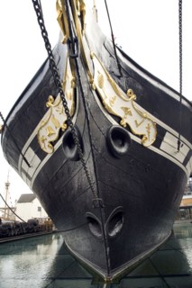 Ship's bow, SS Great Britain maritime museum, Bristol, England, UK