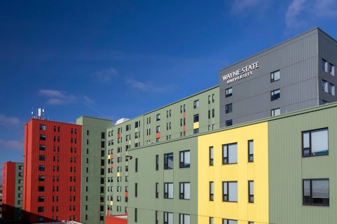 Detroit, Michigan, The Anthony Wayne Drive Apartments, a student apartment building at Wayne State