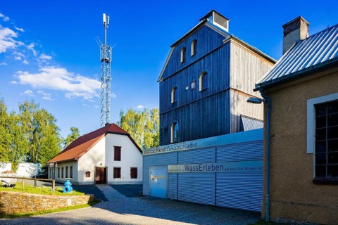 Cavern power station 'Drei-Brüder-Schacht', Drei Brüder Schacht, Freiberg, Saxony, Germany, Europe