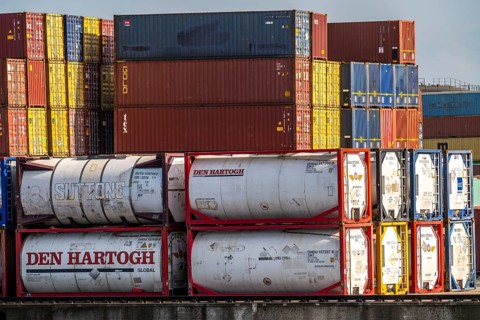 Port of Duisburg Ruhrort, DeCeTe, Duisburger Container-Terminal, container loading, loading and