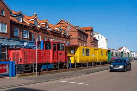 Borkumer Kleinbahn, island railway, connects the ferry harbour with the island railway station,