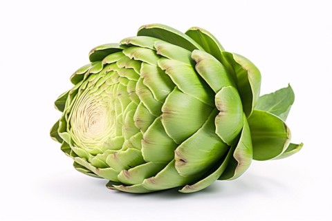 Single artichoke on white background. KI generiert, generiert, AI generated