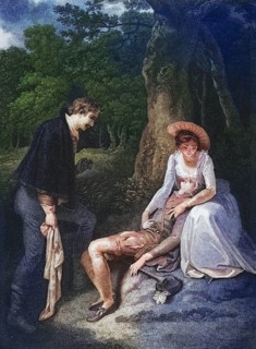 As you like it. Act IV. Scene III: The forest. Rosalind, Celia and Oliver. From the Boydell