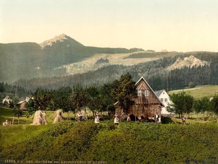 Liberec, Reichenberg, Jeschken, Bohemia, Czech Republic, around 1890, Historical, digitally