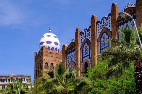 La Monumental, historic bullring, art nouveau style, Barcelona, Catalonia, Spain, Europe