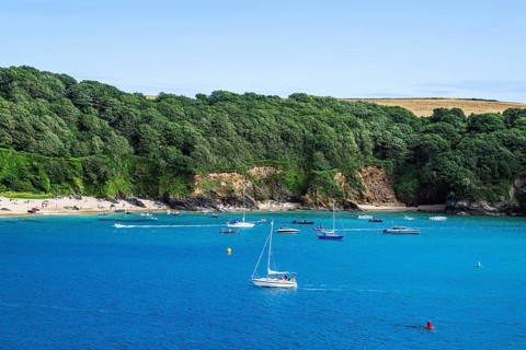 Boats and Yachts on Kingsbridge Estuary in Salcombe and Mill Bay, Batson Creek, Southpool Creek,