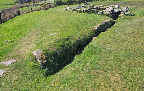 Water drainage channel at Drombeg stone circle site, County Cork, Ireland, Irish Republic, Europe
