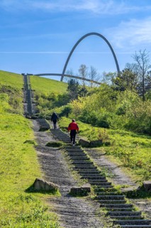The Hoheward spoil tip, main part of the Hoheward Landscape Park, Himmelsstiege, 529 steps lead