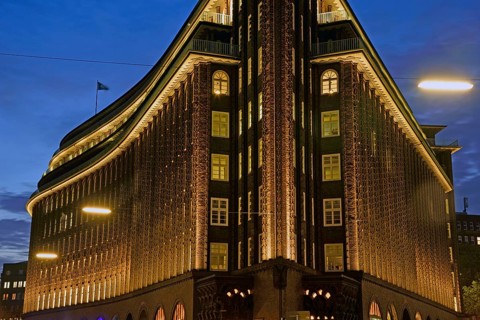 Europe, Germany, Hamburg, City, Kontorhausviertel, Chilehaus, clinker brick façade, built 1922 to