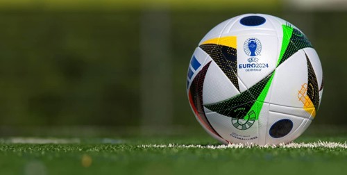Symbolic image UEFA-EURO 2024: Close-up of the official match ball for the 2024 European Football