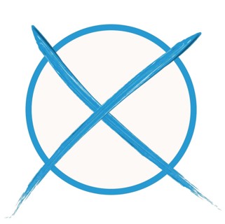 Blue voting cross