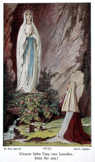Holy picture, Our Lady of Lourdes, Marian apparition, Austria, 1900, Historical, digital