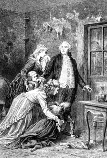 King Louis XVI takes leave of his family, French Revolution, end of 18th century, social contrasts,