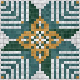 Mosaic tiles background, seamless vector pattern