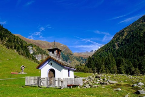 Chapel, Flittneralm. Flittner Alm, Innervals, Vals, Valser Tal, Valser Tal Natura 2000 nature