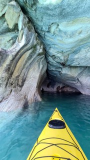 Capillas de Marmol in Lago General Carrera in Patagonia on the Carretera austral, Patagonia, Chile,